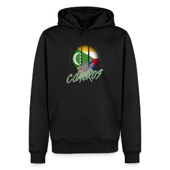 Komoren - Männer Premium Bio Hoodie - Schwarz - Vorne - Nico (187cm)