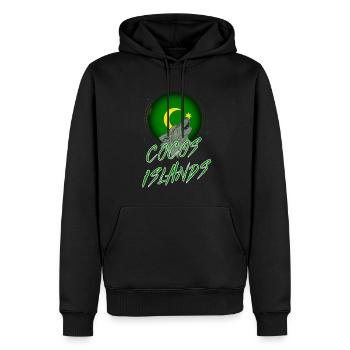 Îles Cocos - Sweat à capuche Premium bio Homme - noir - Devant - Nico (187cm)