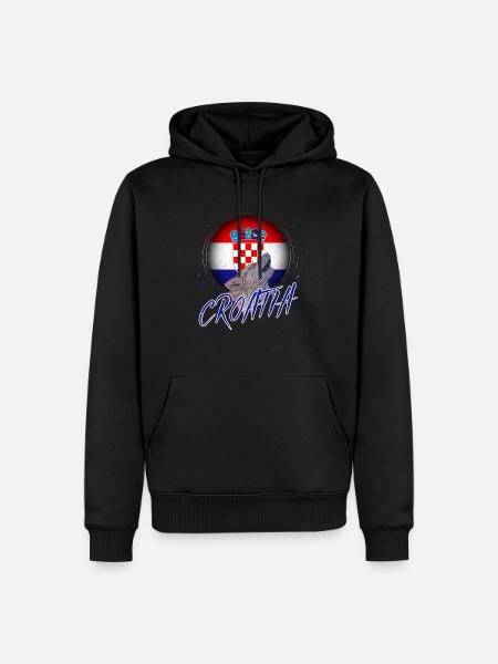 Croatia - Men’s Premium Organic Hoodie - black