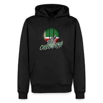 Tschetschenien - Männer Premium Bio Hoodie - Schwarz - Vorne - Nico (187cm)