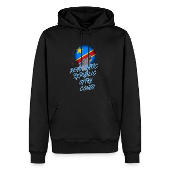 Demokratische Republik Kongo - Männer Premium Bio Hoodie - Schwarz - Vorne - Nico (187cm)
