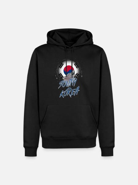 South Korea - Men’s Premium Organic Hoodie - black