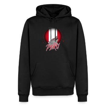 Peru - Men’s Premium Organic Hoodie - black - Front - Nico (187cm)