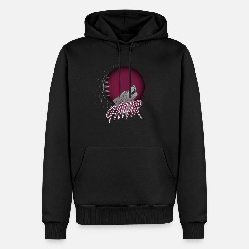 Katar - Männer Premium Bio Hoodie - Schwarz