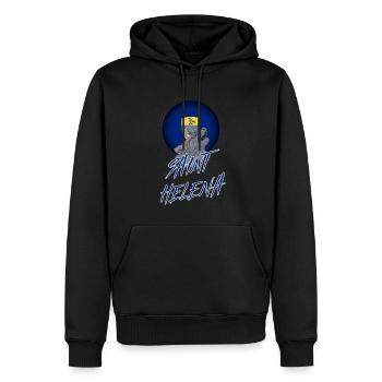 St. Helena - Männer Premium Bio Hoodie - Schwarz - Vorne - Nico (187cm)