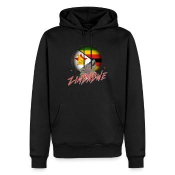 Simbabwe - Männer Premium Bio Hoodie - Schwarz - Vorne - Nico (187cm)