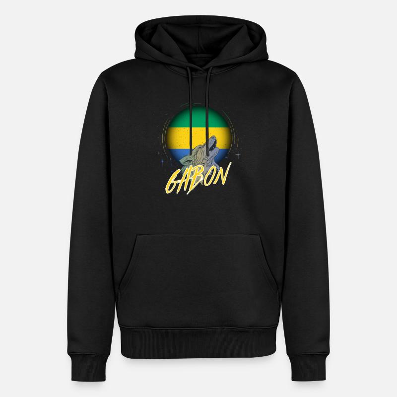Gabun - Männer Premium Bio Hoodie - Schwarz