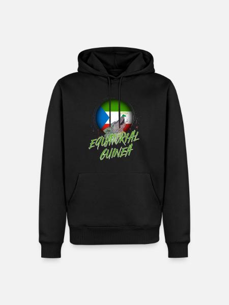 Guinée équatoriale - Sweat à capuche Premium bio Homme - noir