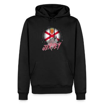 Jersey - Männer Premium Bio Hoodie - Schwarz - Vorne - Nico (187cm)