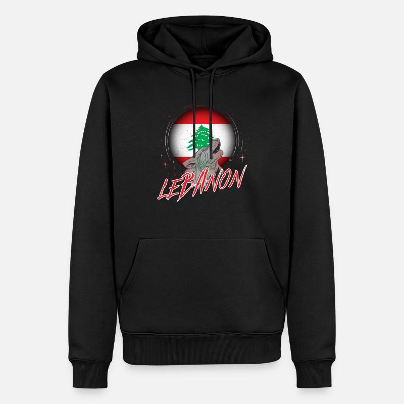 Liban - Sweat à capuche Premium bio Homme - noir