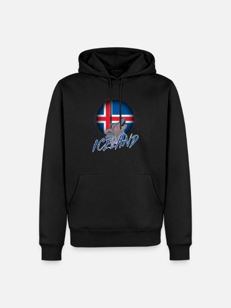 Iceland - Men’s Premium Organic Hoodie - black