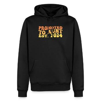 Promoted To Aunt Est. 2024 - Men’s Premium Organic Hoodie - black - Front - Nico (187cm)