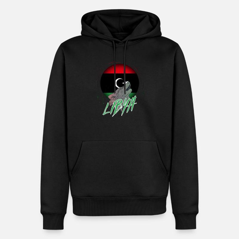 Libyen - Männer Premium Bio Hoodie - Schwarz