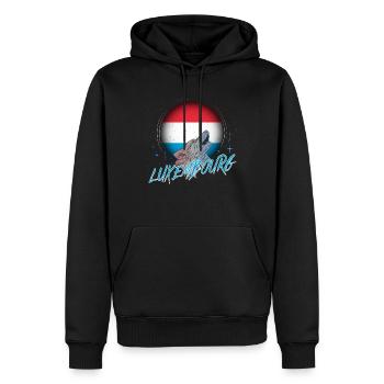 Luxembourg - Sweat à capuche Premium bio Homme - noir - Devant - Nico (187cm)