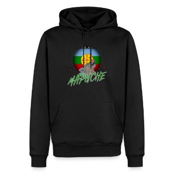 Mapuche - Männer Premium Bio Hoodie - Schwarz - Vorne - Nico (187cm)
