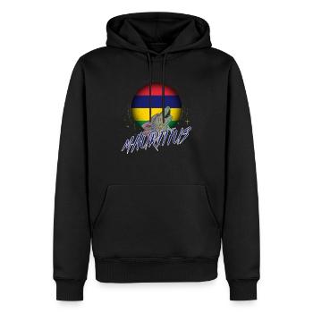 Mauritius - Männer Premium Bio Hoodie - Schwarz - Vorne - Nico (187cm)