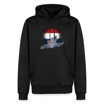 Niederlande - Männer Premium Bio Hoodie - Schwarz - Vorne - Nico (187cm)