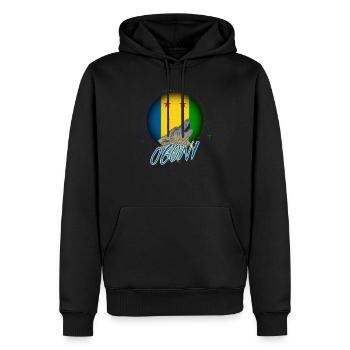 Ogoni - Männer Premium Bio Hoodie - Schwarz - Vorne - Nico (187cm)