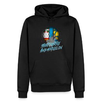 St. Pierre und Miquelon - Männer Premium Bio Hoodie - Schwarz - Vorne - Nico (187cm)