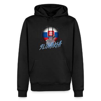 Slowakei - Männer Premium Bio Hoodie - Schwarz - Vorne - Nico (187cm)