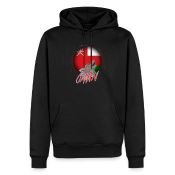 Oman - Männer Premium Bio Hoodie - Schwarz - Vorne - Nico (187cm)