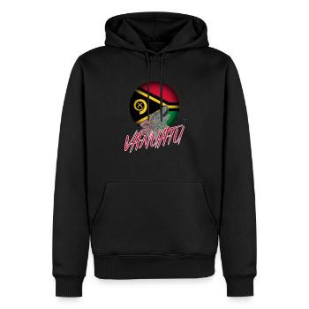 Vanuatu - Sweat à capuche Premium bio Homme - noir - Devant - Nico (187cm)