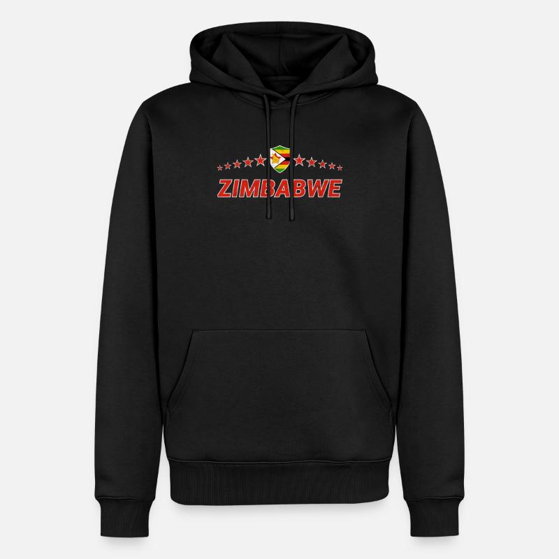 Simbabwe - Männer Premium Bio Hoodie - Schwarz