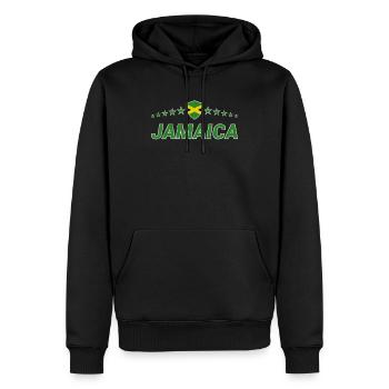 Jamaika - Männer Premium Bio Hoodie - Schwarz - Vorne - Nico (187cm)