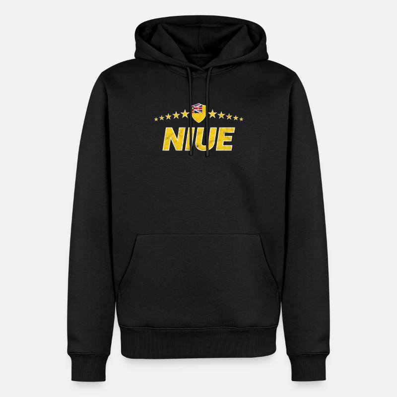 Niue - Sweat à capuche Premium bio Homme - noir