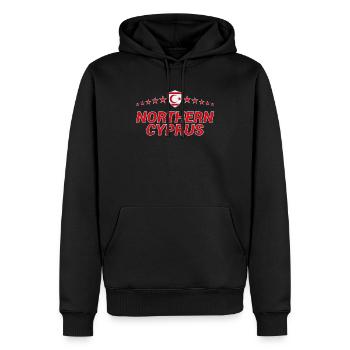 Nordzypern - Männer Premium Bio Hoodie - Schwarz - Vorne - Nico (187cm)