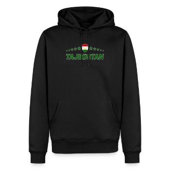 Tadjikistan (en anglais) - Sweat à capuche Premium bio Homme - noir - Devant - Nico (187cm)
