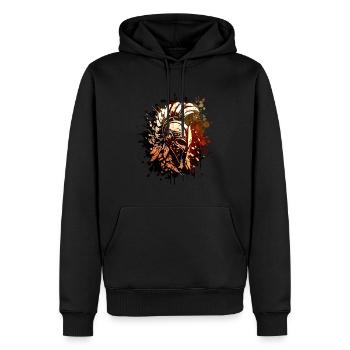 Casque Spartan Spartan Warrior Gladiator - Sweat à capuche Premium bio Homme - noir - Devant - Nico (187cm)