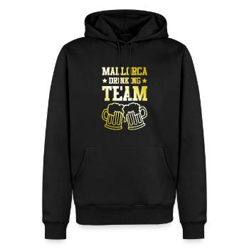 Mallorca Drinking Team - Männer Premium Bio Hoodie - Schwarz - Vorne - Nico (187cm)