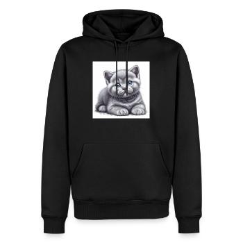 Britisch Kurzhaar - Männer Premium Bio Hoodie - Schwarz - Vorne - Nico (187cm)