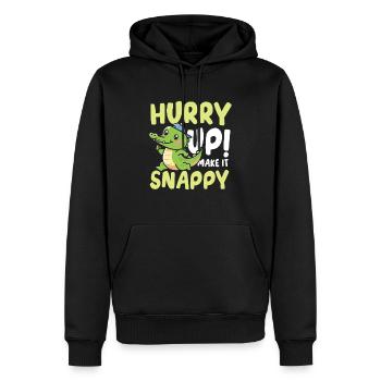 Make It Snappy Krokodil Alligator für Krokodil - Männer Premium Bio Hoodie - Schwarz - Vorne - Nico (187cm)