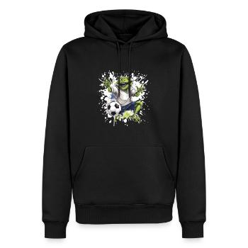 Frosch Fussball Sport Mannschaft - Männer Premium Bio Hoodie - Schwarz - Vorne - Nico (187cm)