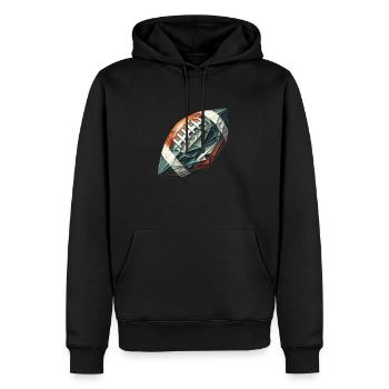 American Football - Männer Premium Bio Hoodie - Schwarz - Vorne - Nico (187cm)
