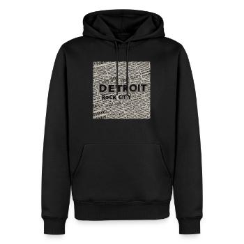 Detroit Rock - Männer Premium Bio Hoodie - Schwarz - Vorne - Nico (187cm)