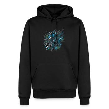 Geschwindigkeit neuronaler Netze - Männer Premium Bio Hoodie - Schwarz - Vorne - Nico (187cm)