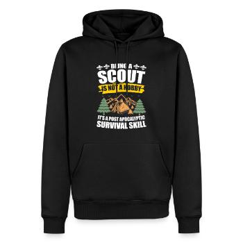 Being a Scout is not a Hobby - Männer Premium Bio Hoodie - Schwarz - Vorne - Nico (187cm)