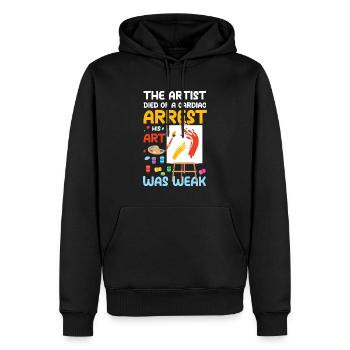 The Artist His Art Was Weak - Männer Premium Bio Hoodie - Schwarz - Vorne - Nico (187cm)