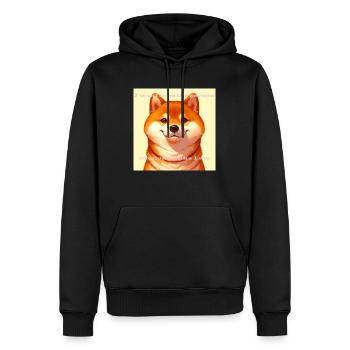 I want to be the man my dog thinks I am - Men’s Premium Organic Hoodie - black - Front - Nico (187cm)