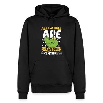 Alligators Are Jawsome Creatures für Krokodil - Männer Premium Bio Hoodie - Schwarz - Vorne - Nico (187cm)