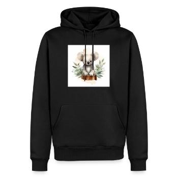 Adorable Koala Clipart - Sweat à capuche Premium bio Homme - noir - Devant - Nico (187cm)
