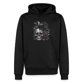 Repos éternel - Sweat à capuche Premium bio Homme - noir - Devant - Nico (187cm)