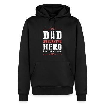Best Dad Hero Dad Dad - Men’s Premium Organic Hoodie - black - Front - Nico (187cm)