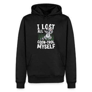I Lost All Coon-Trol für einen Waschbär-Fan - Männer Premium Bio Hoodie - Schwarz - Vorne - Nico (187cm)