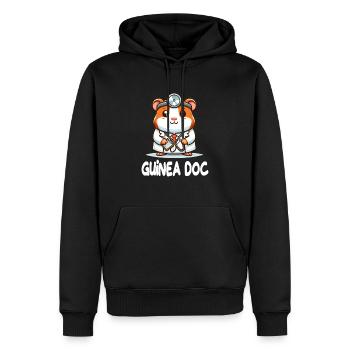Doktor Meerschweinchen Guinea Doc - Männer Premium Bio Hoodie - Schwarz - Vorne - Nico (187cm)