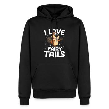 I Love Fairy Tails Biber - Männer Premium Bio Hoodie - Schwarz - Vorne - Nico (187cm)