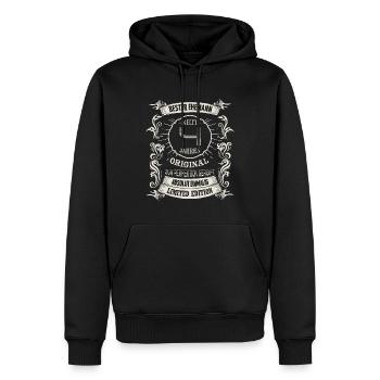 4 Hochzeitstag Seit 4 Jahren Seidene Hochzeit Ehe - Männer Premium Bio Hoodie - Schwarz - Vorne - Nico (187cm)